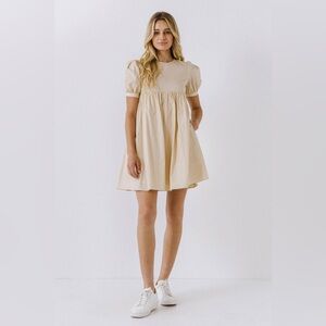 English Factory Cream Mini Dress